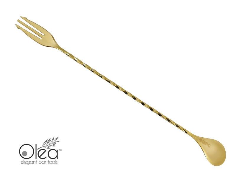 Bar Spoon - Gold Plated - Trident 40 cm
